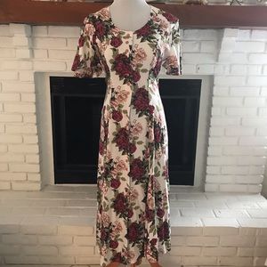 CHIASSO dress 9/10 size large cottagecore vintage dress floral roses.